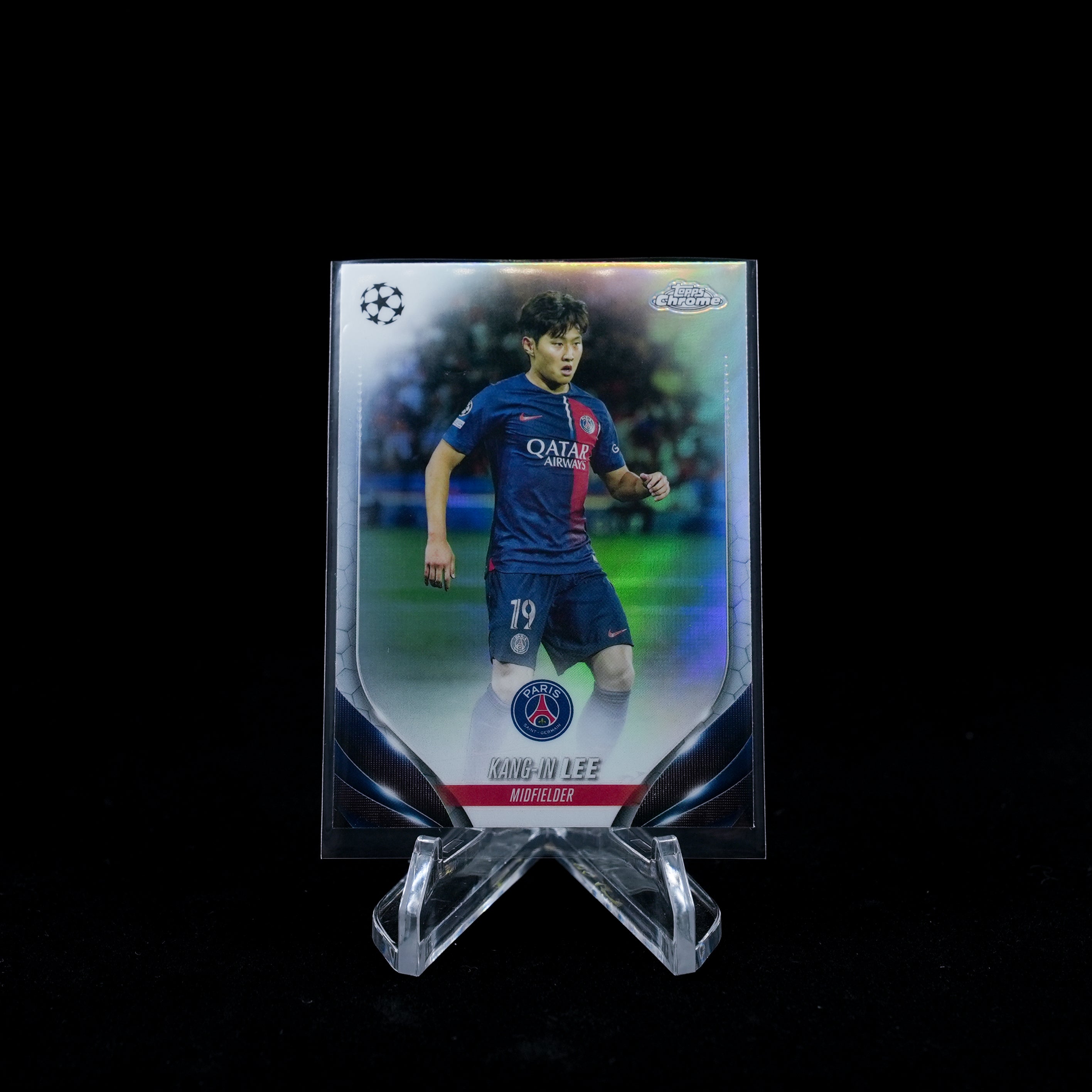 2023-24 Topps Chrome UEFA Club Competitions Soccer-Kang-in Lee-Silver